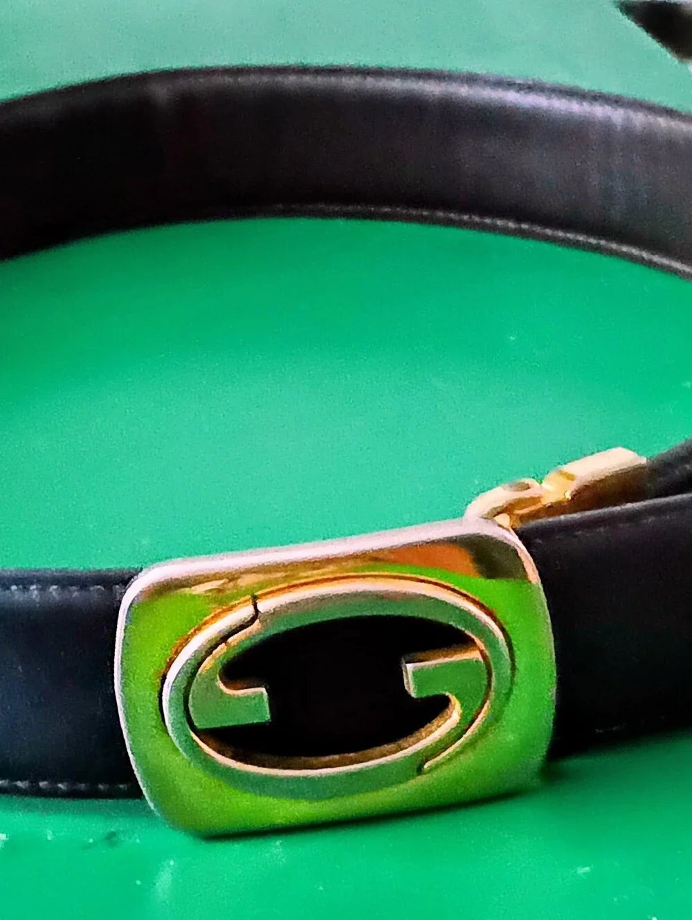 Vintage Gucci Belt. Made In Italy. Dark Brown Leather 30.5